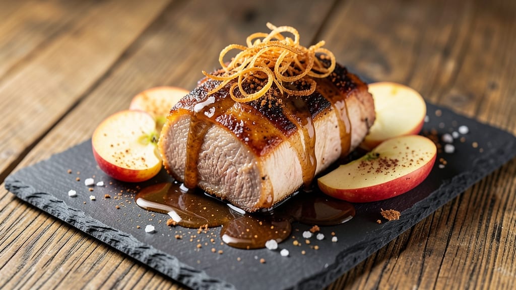 Apple Bourbon Pork Tenderloin Recipe: Spiced Whiskey Glaze That Caramelizes Edges