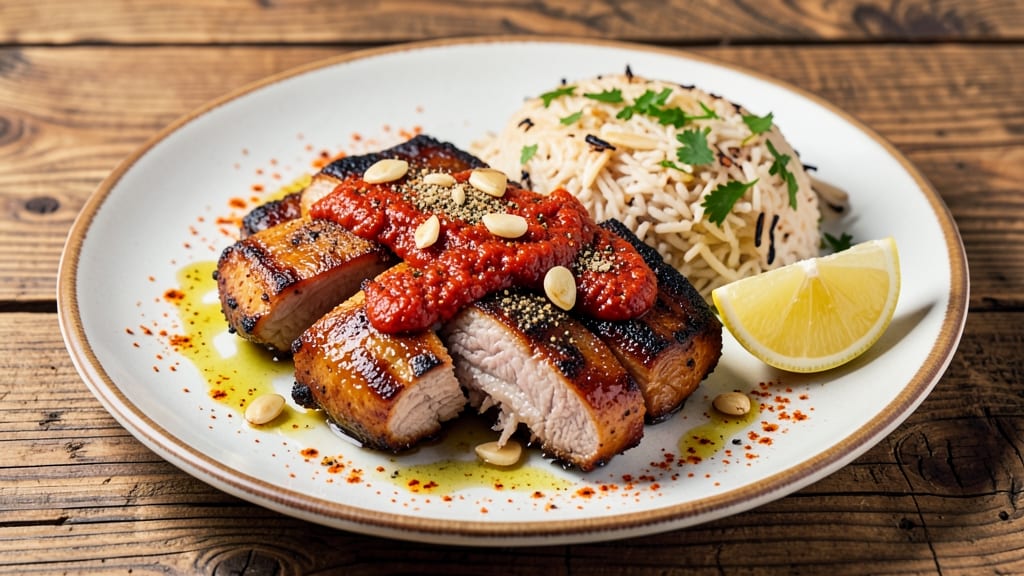 Middle Eastern Pork Chops Recipe: Harissa-Kissed Crisp With Spiced Yogurt Drizzle