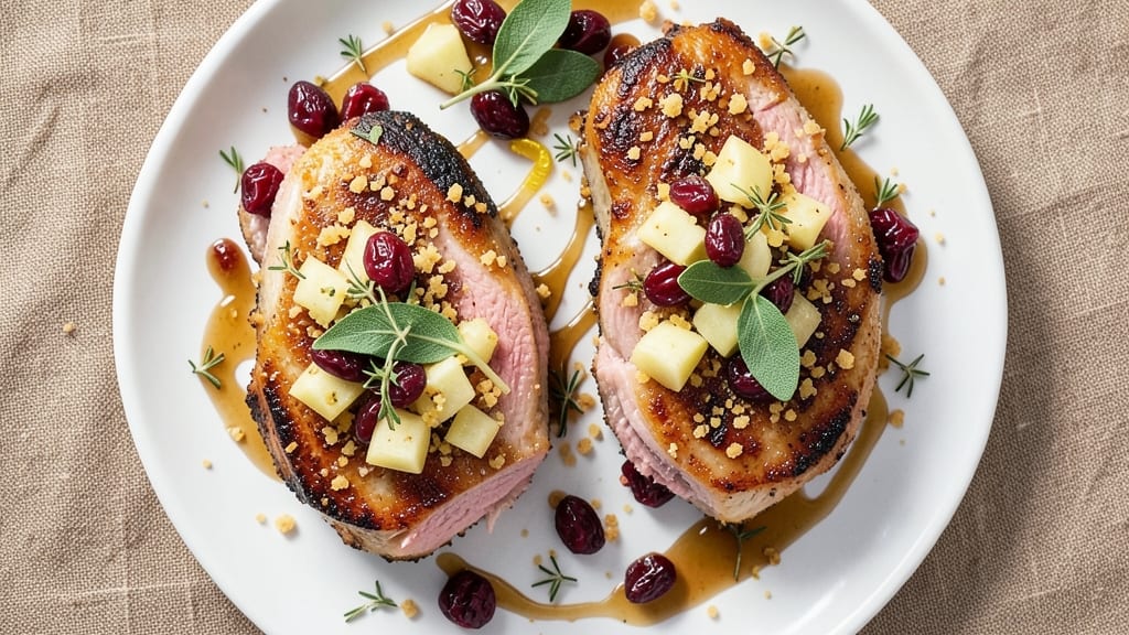 Apple Cranberry Stuffed Pork Chops Recipe: Sweet-Tart Filling That Stays Put