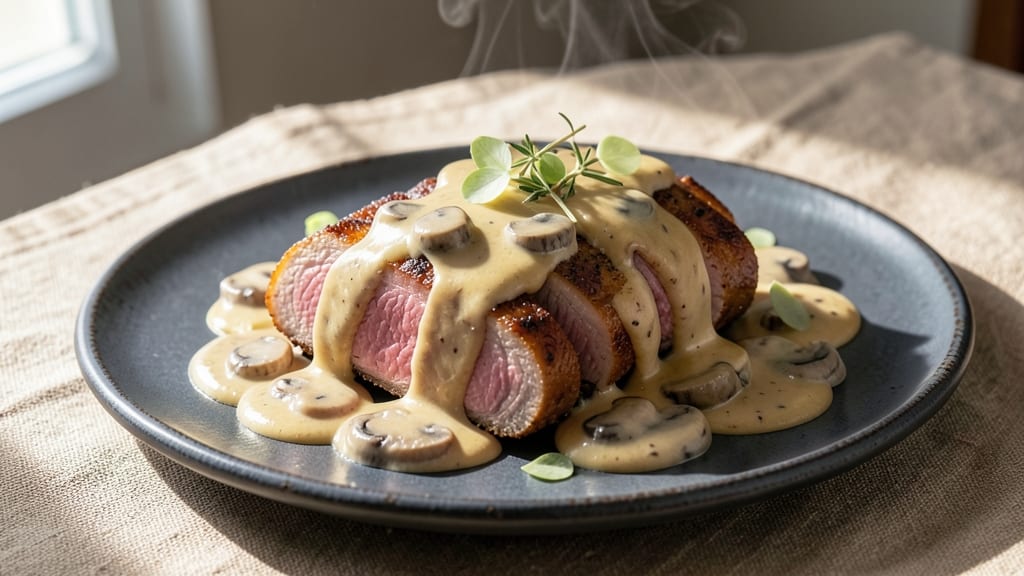 Pork Tenderloin Crock Pot Cream of Mushroom Recipe: Slow-Braised Juiciness With Celery Crown Crunch