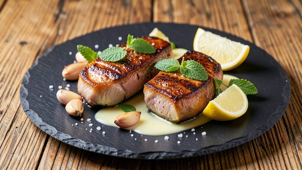 Minted Pork Chops Recipe: Herbal Butter Sear with Bright Green Garnish