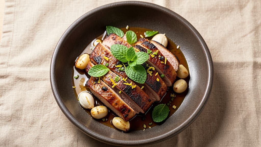 Mint Pork Recipe: Herb-Infused Roast with Bright Green Garnish