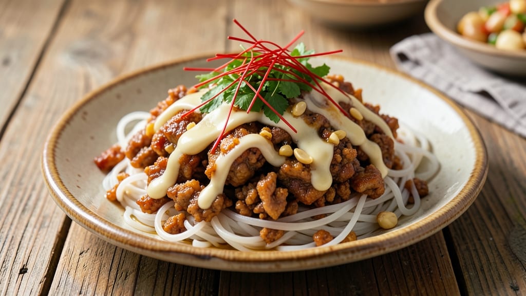 Minced Pork and Egg Recipe: Crispy Noodles with Silky Egg Ribbons