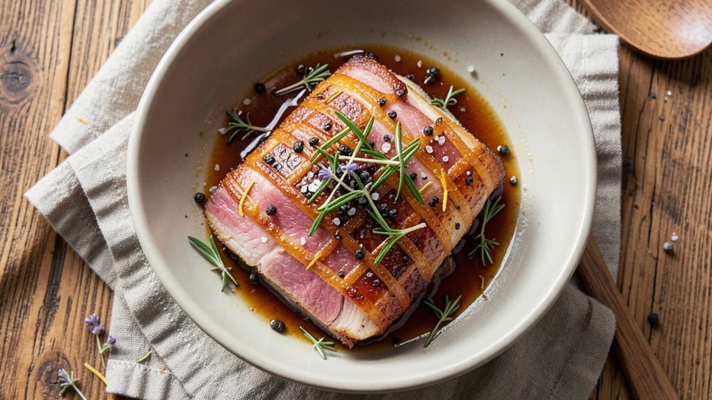 America's Test Kitchen Crispy Pork Belly Recipe: Knife-Sharp Crunch With Silky Pink Meat