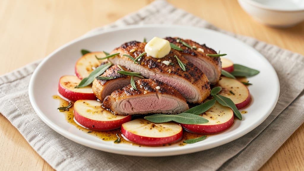 Apple Sage Pork Chops Recipe: Herb-Infused Pan Sear With Juicy Pink Hearts