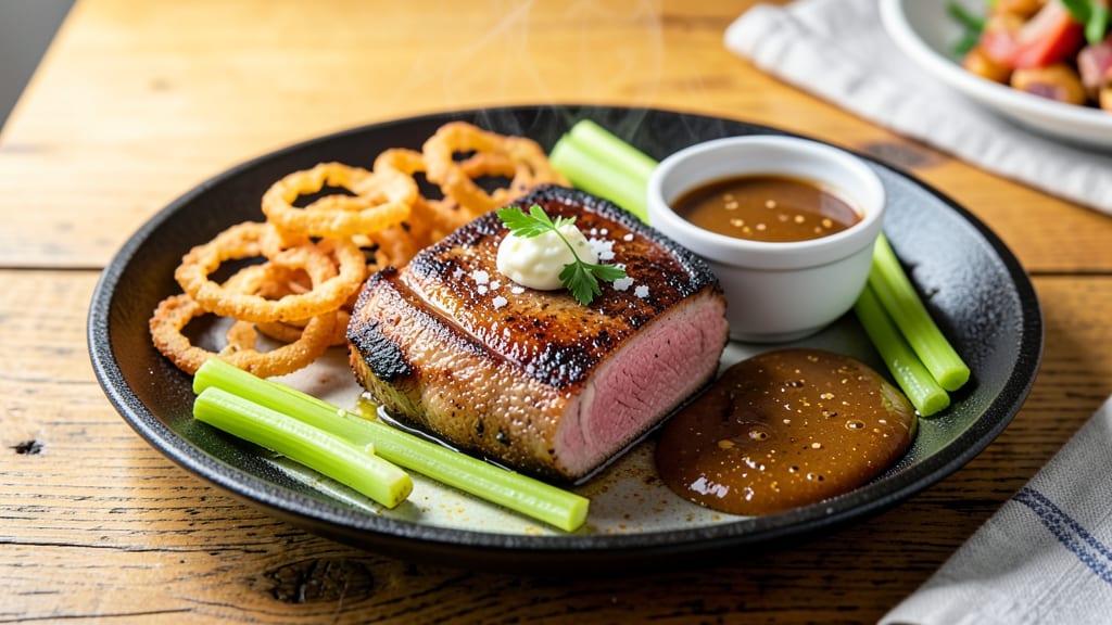 MN State Fair Pork Chop Recipe: Crispy Celery Crown Crunch Over Smoky Tomato Velout