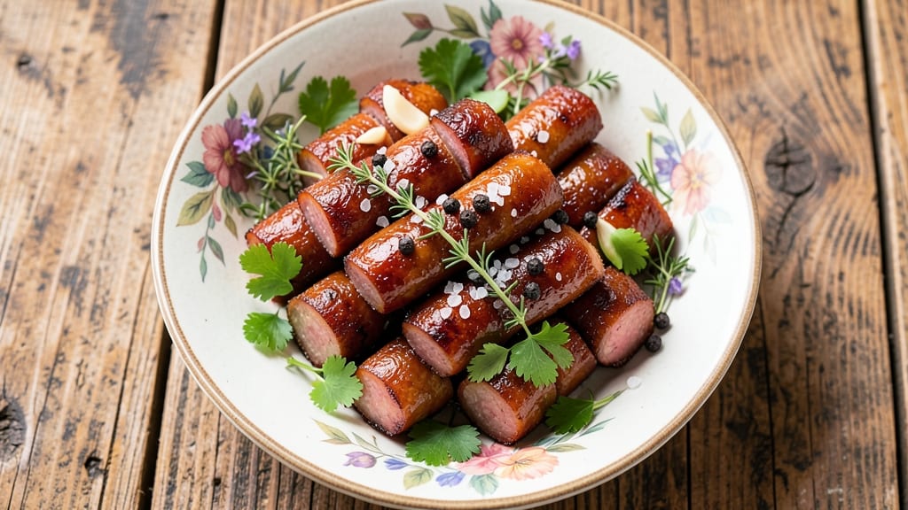 Mild Pork Sausage Recipe: Gentle Herb-Crusted Bites With Juicy Pink Centers
