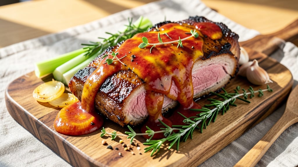 Michael Symon's Pulled Pork Recipe: Celery Crown Crunch Over Smoky Herb Gravy