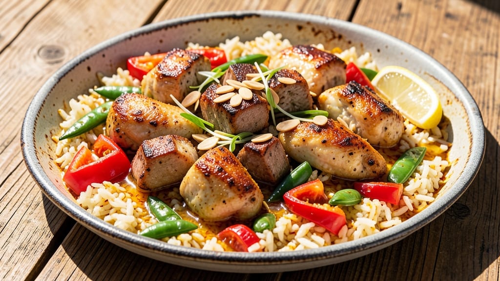 Chicken and Pork Paella Recipe: Saffron-Infused One-Pan Feast