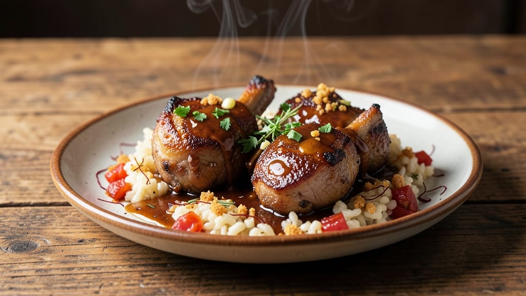 Miller's Ale House Pork Osso Buco Recipe: Celery Crown Crunch Over White Wine-Braised Fond